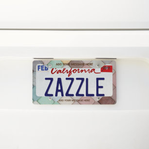 Add Business Name and Website Address Solid Color License Plate Frame
