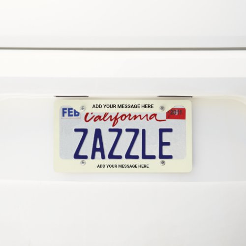 Add Business Name and Website Address Solid Color License Plate Frame