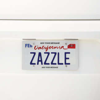 Add Business Name and Website Address Solid Color License Plate Frame