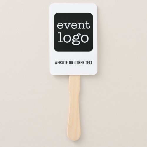 Add Business or Event Logo with Website or Text Hand Fan