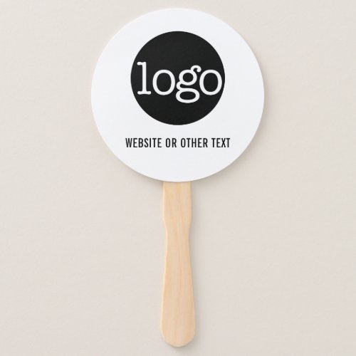 Add Business Pic or Logo with Website or Text Hand Fan