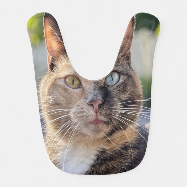 Add Cat Photo Customize Baby Bib (Front)
