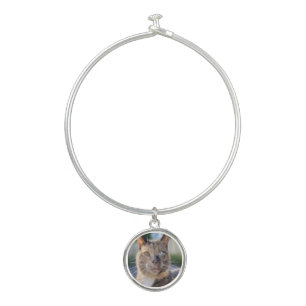Add Cat Photo Customize Bangle Bracelet