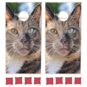 Add Cat Photo Customize Cornhole Set