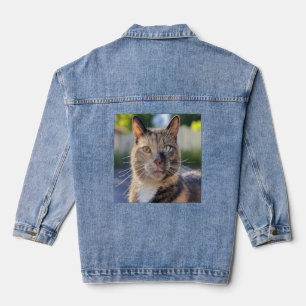 Add Cat Photo Customize Denim Jacket