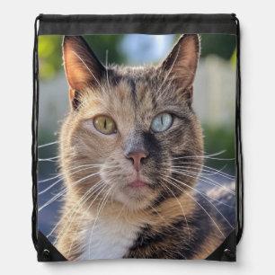 Add Cat Photo Customize Drawstring Bag