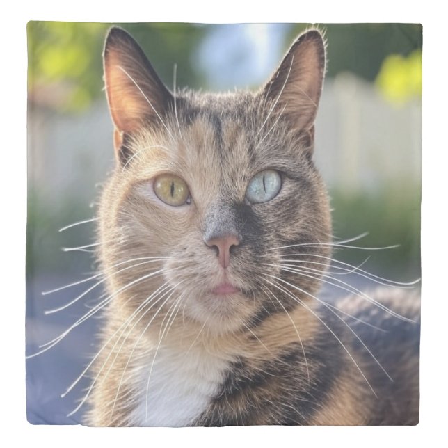 Add Cat Photo Customize Duvet Cover (Front)