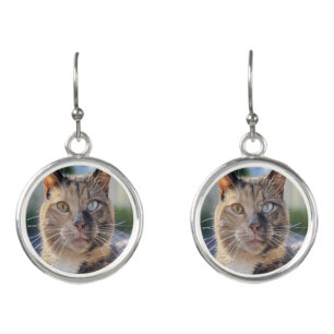 Add Cat Photo Customize Earrings