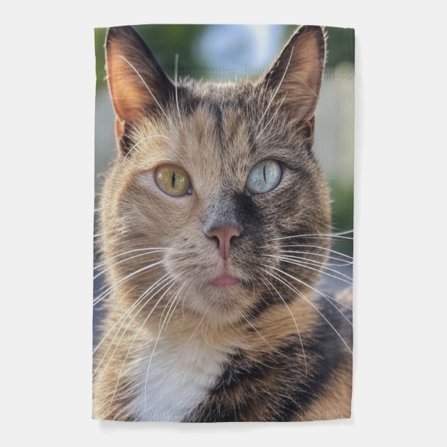 Add Cat Photo Customize Garden Flag (Front)