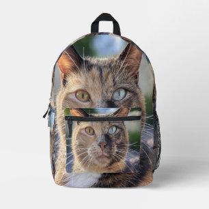 Add Cat Photo Customize Printed Backpack