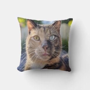 Add Cat Photo Customize Throw Pillow