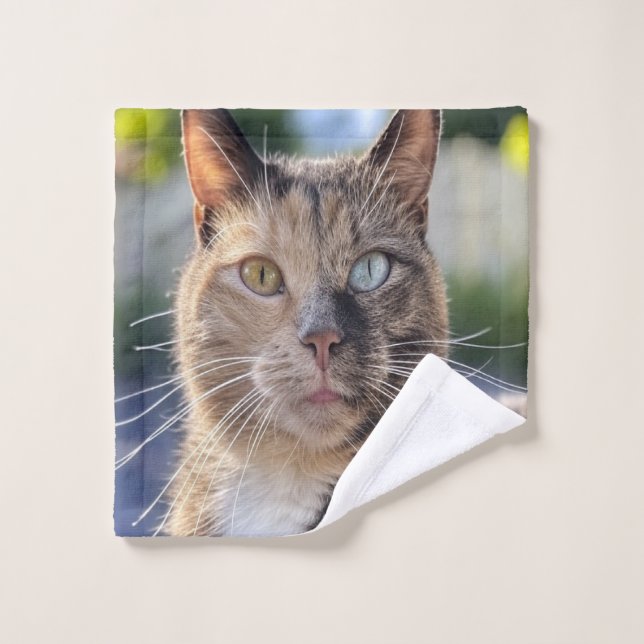 Add Cat Photo Customize Wash Cloth (Wash Cloth)