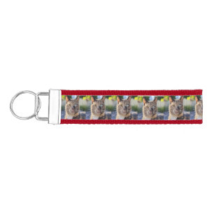 Add Cat Photo Customize Wrist Keychain