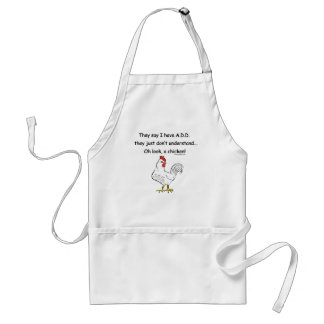 ADD Chicken Humor Adult Apron