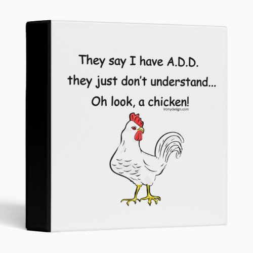 ADD Chicken Humor Binder