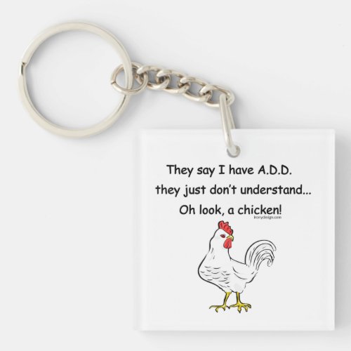 ADD Chicken Humor Keychain