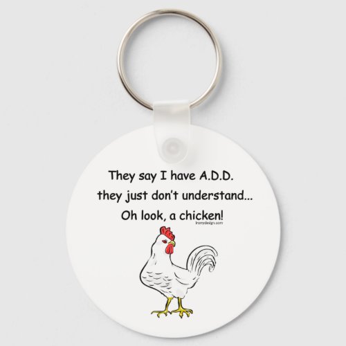 ADD Chicken Humor Keychain