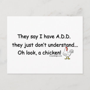 ADD Chicken Humor Postcard