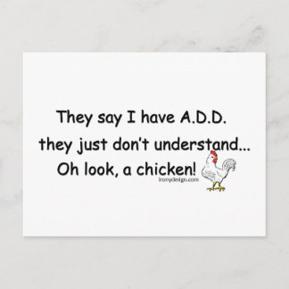 ADD Chicken Humor Postcard