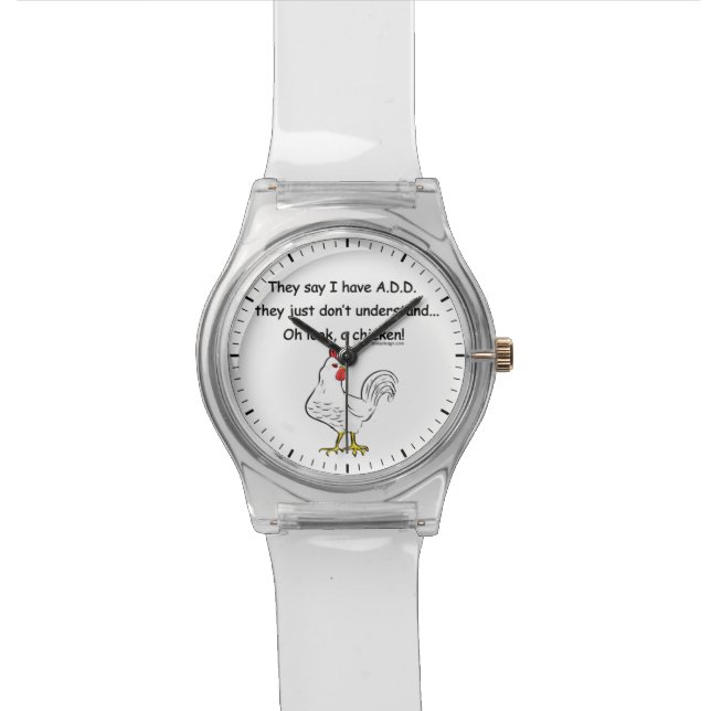 ADD Chicken Humor Wristwatch (Close Up)
