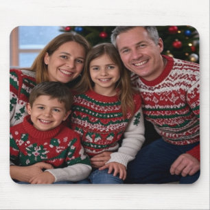 Add Christmas Family Photo Customize Mouse Pad