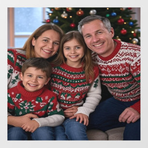 Add Christmas Family Photo Customize Wall Decal