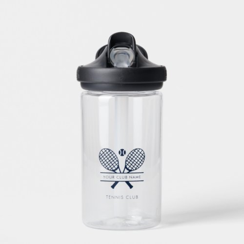 Add Club Name and Lawn Tennis Team Logo Water Bottle