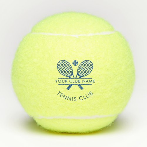 Add Club Name Tennis Blue Team Players Custom Tennis Balls