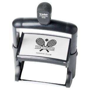 Add Club Name Tennis Coach and Team Self-inking Stamp