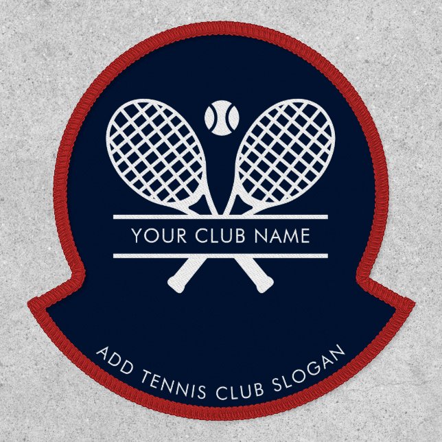 Add Club Name Tennis Members Swag Navy Blue Patch (Front)