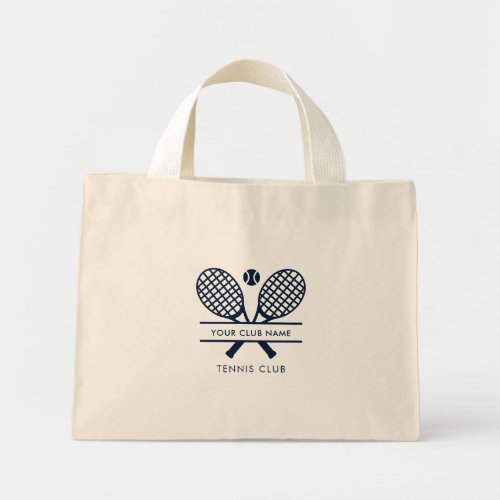 Add Club Name Tennis Players Promotional Mini Tote Bag