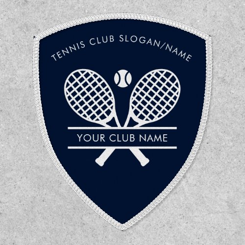 Add Club Name Tennis Team DIY Navy Blue Any Color Patch