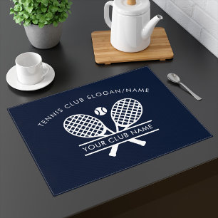 Add Club Name Tennis Team DIY Navy Blue Any Color Placemat