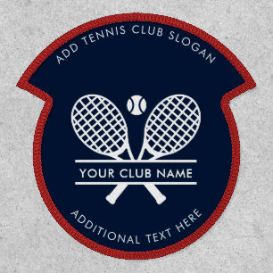 Add Club Name Tennis Team DIY Navy Blue Patch