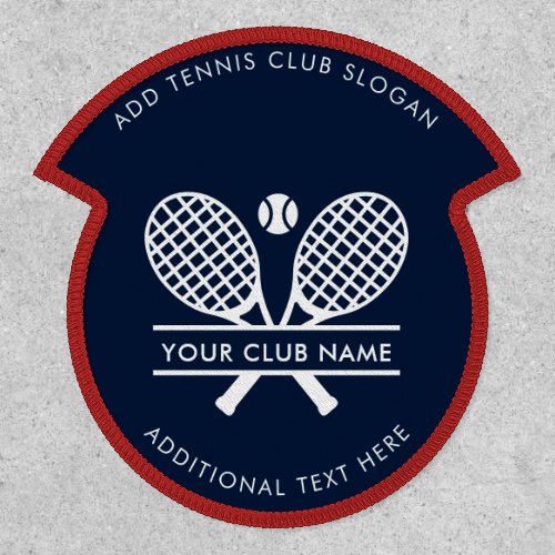 Add Club Name Tennis Team DIY Navy Blue Patch