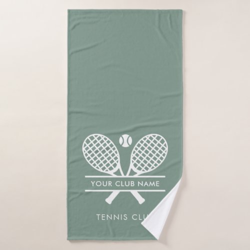 Add Club Name Tennis Team Minimalist Custom Bath Towel