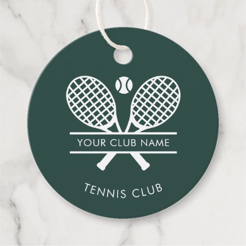 Add Club Name Tennis Team Swag Custom Favor Tags