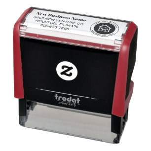 Add Company Brand Logo Address Self-inking Stamp