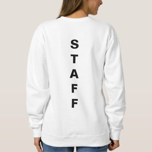 Add Company Business Logo Staff Member Womens Sweatshirt
