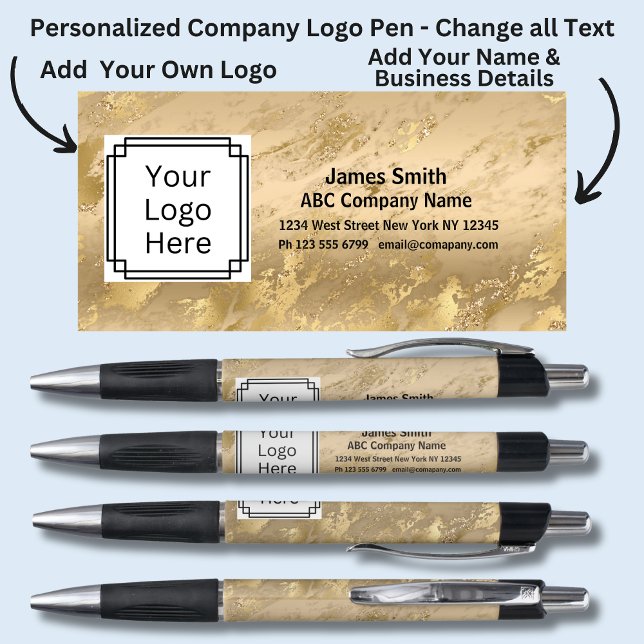 Add Company Details Name etc Faux Gold Effect Pen (Creator Uploaded)