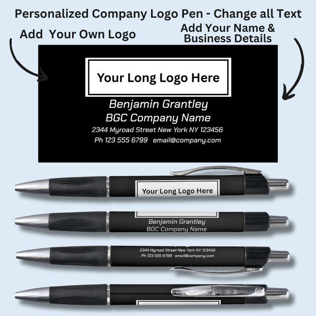 Add Company Details Name, on Black Pen (Creator Uploaded)