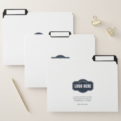  Add Company Logo and Business Card Custom File Folder