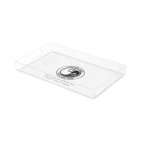 Add Company Logo and Business Name with Website Acrylic Tray
