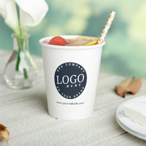 Add Company Logo and Business Website Address Paper Cups