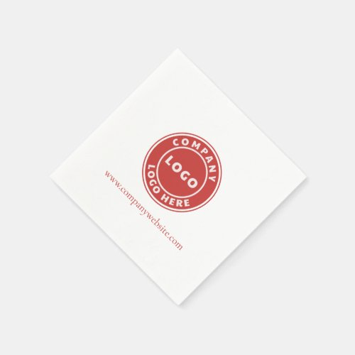 Add Company Logo and Business Website Employees Napkins