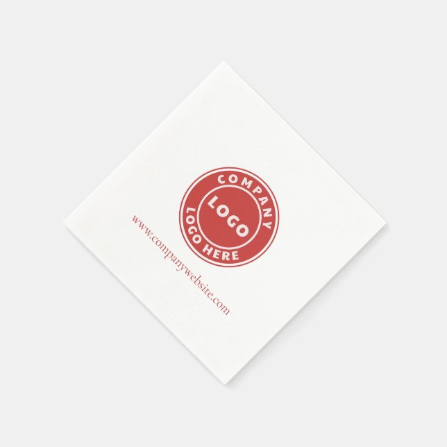 Add Company Logo and Business Website Employees Napkins (Corner)