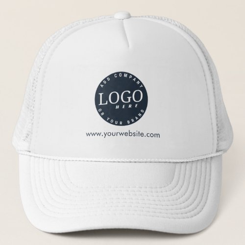 Add Company Logo and Business Website Employees Trucker Hat