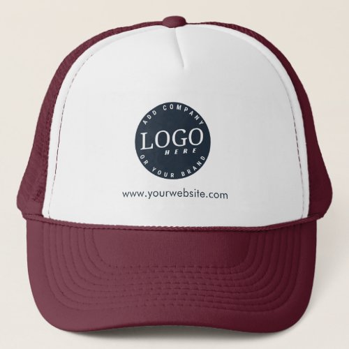 Add Company Logo and Business Website Staff Trucker Hat