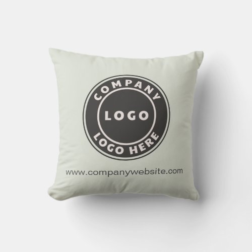 Add Company Logo and Business Website Throw Pillow