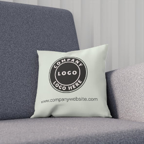 Add Company Logo and Business Website Throw Pillow